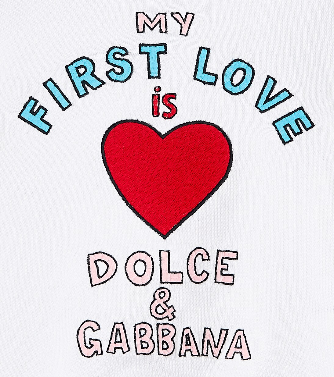 Baby embroidered cotton sweatshirt | Dolce&Gabbana Kids