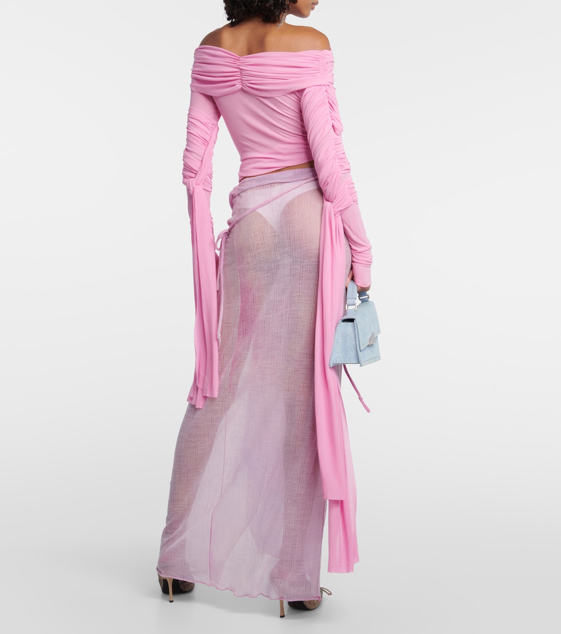 Wrap wool-blend maxi skirt  | Acne Studios