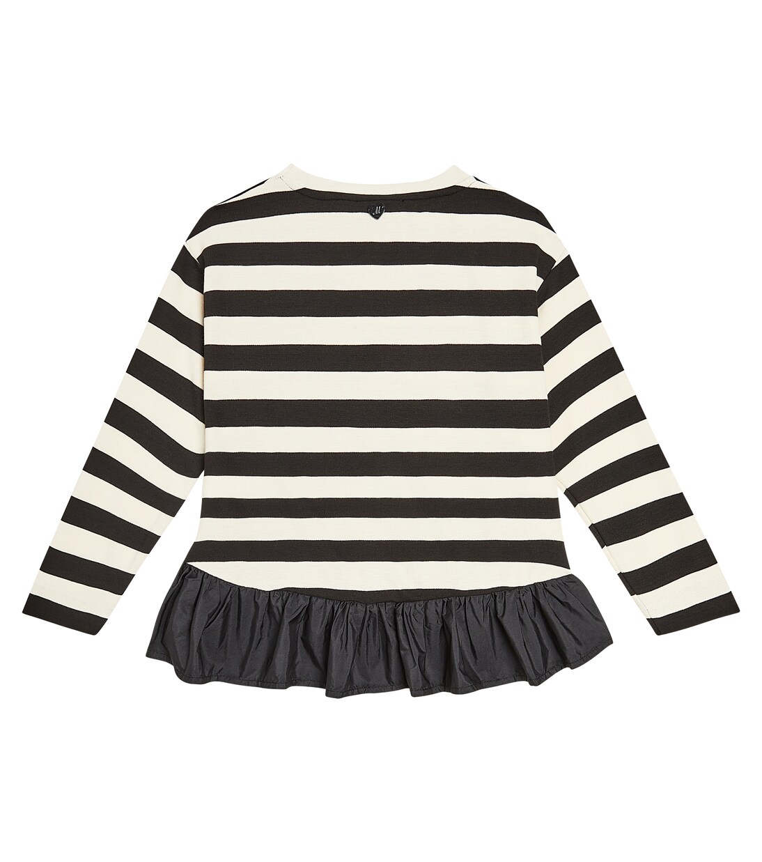 Striped jersey and satin top | Monnalisa
