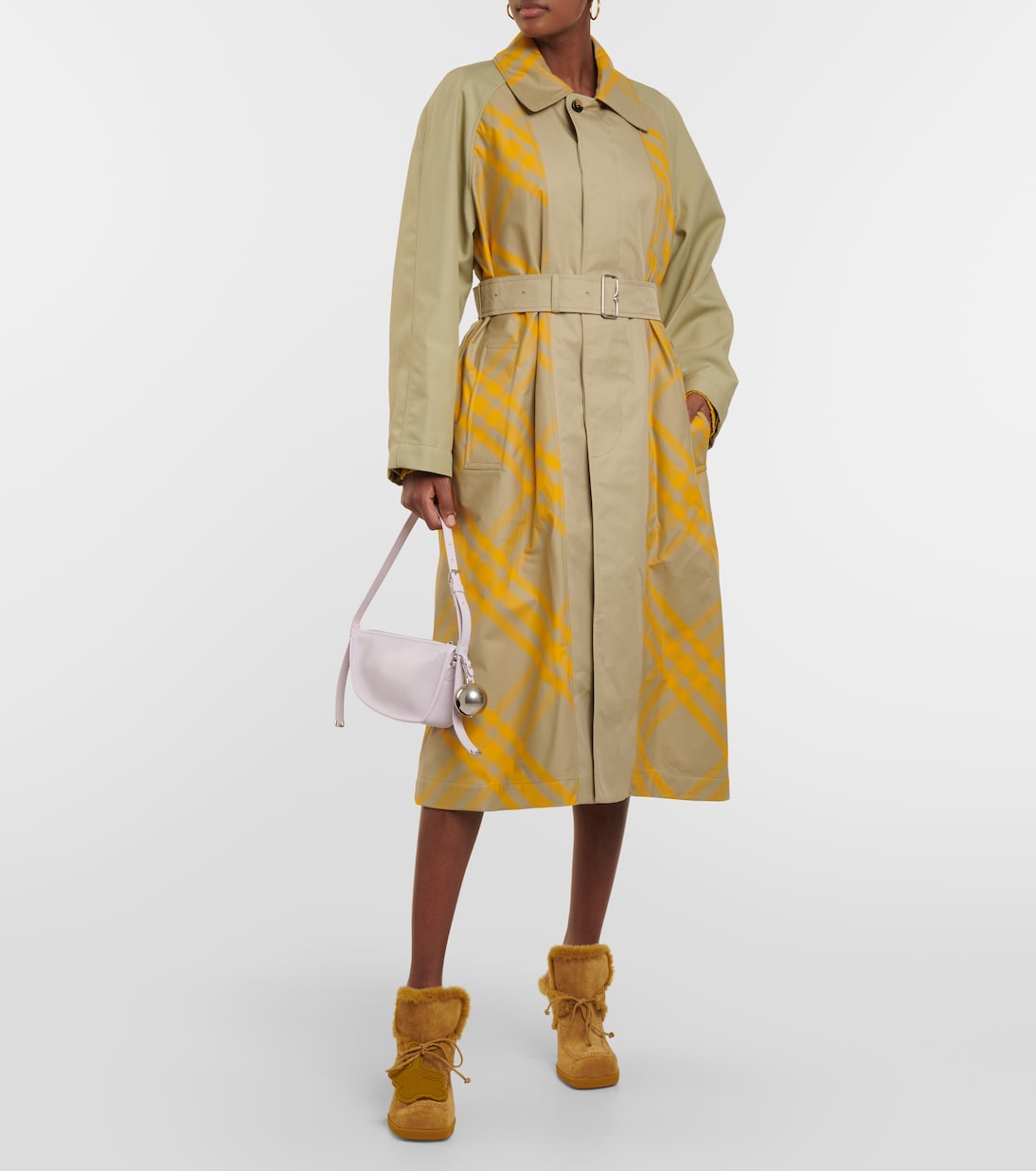 Checked cotton gabardine trench coat | Burberry
