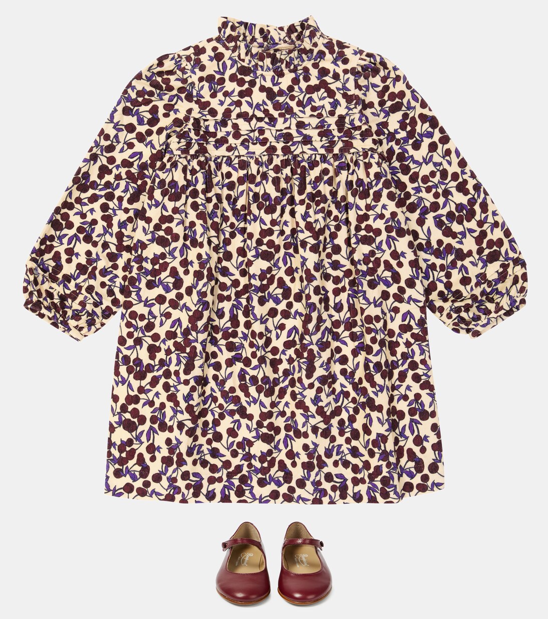 Topaz printed corduroy dress  | Bonpoint