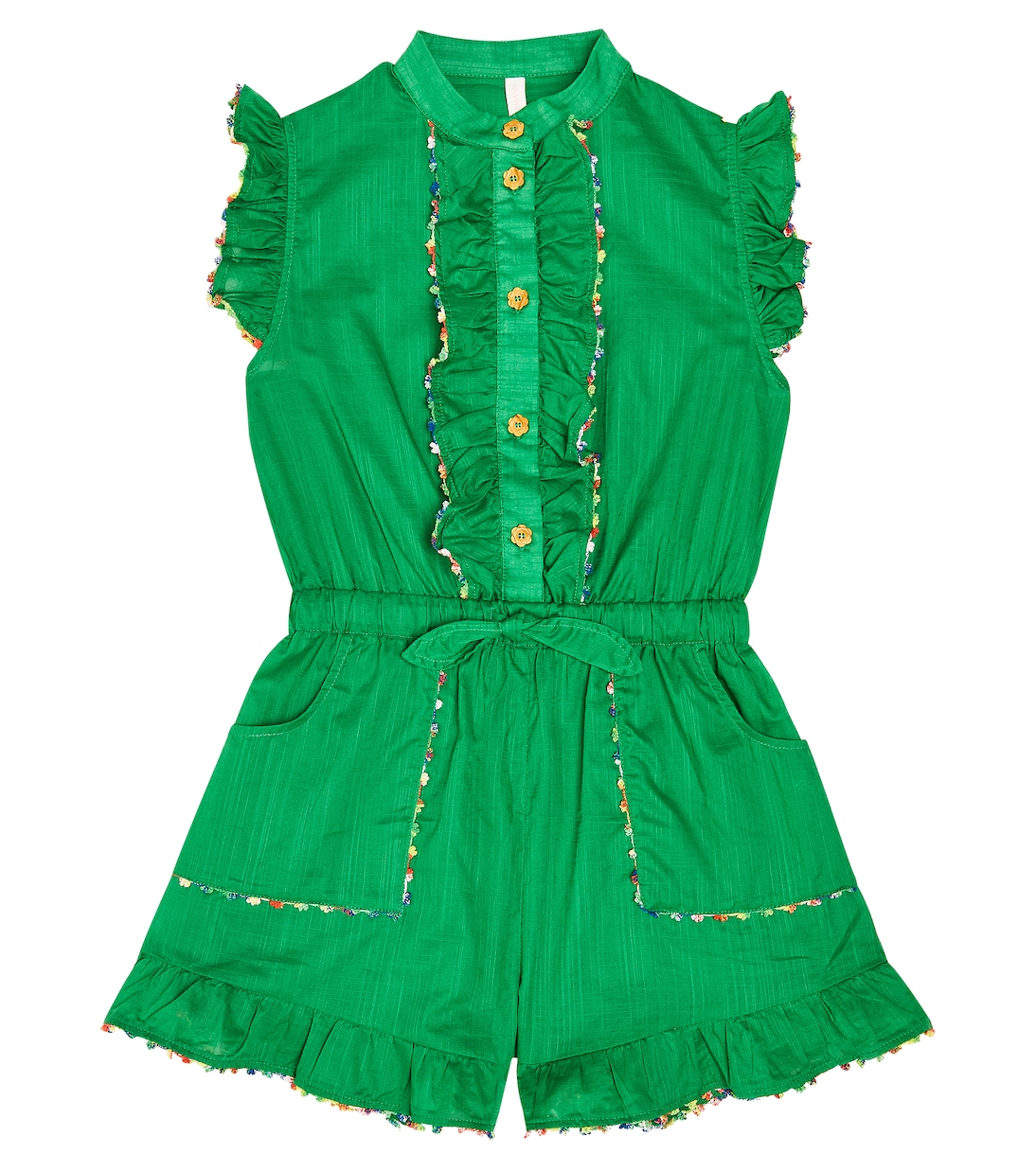 Junie frill-trimmed floral cotton playsuit | Zimmermann Kids