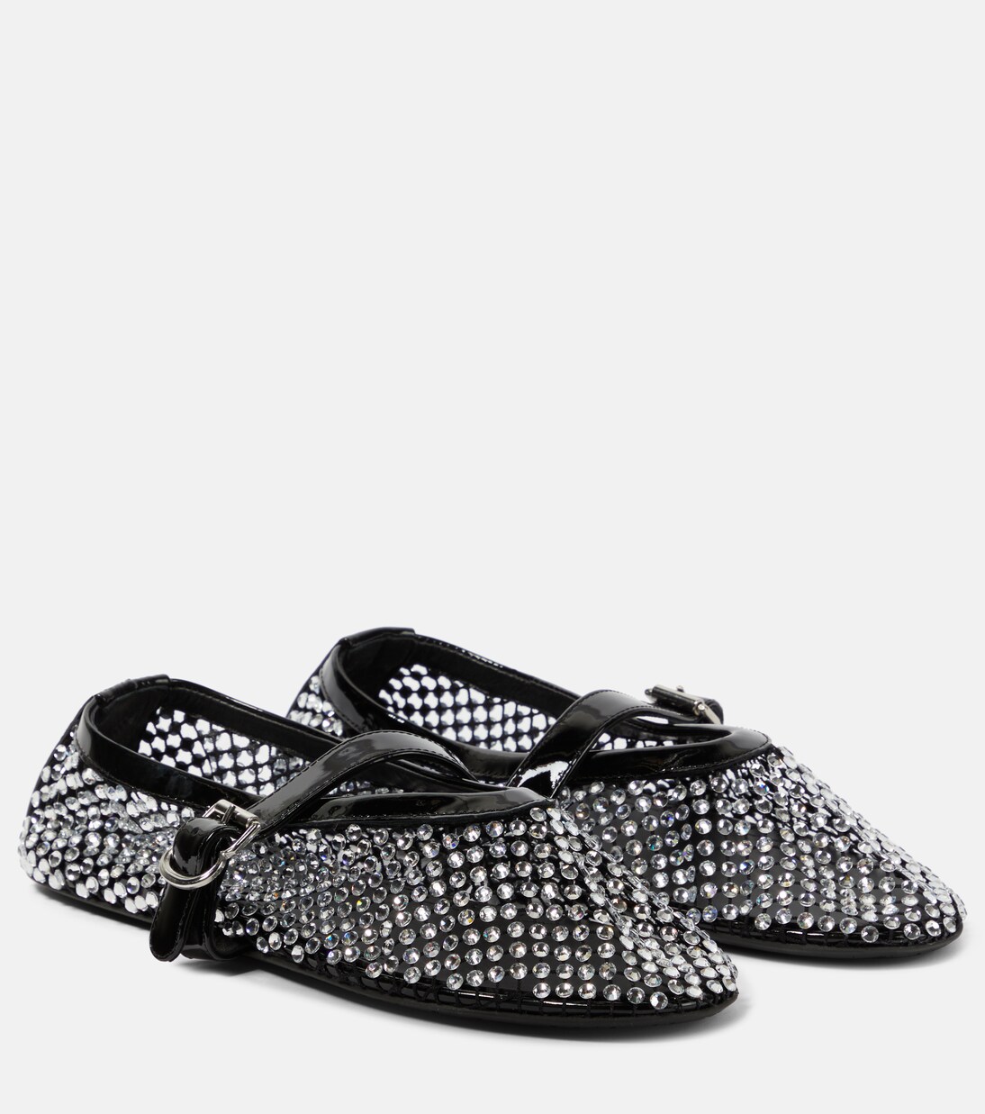 Embellished fishnet ballet flats | Alaïa