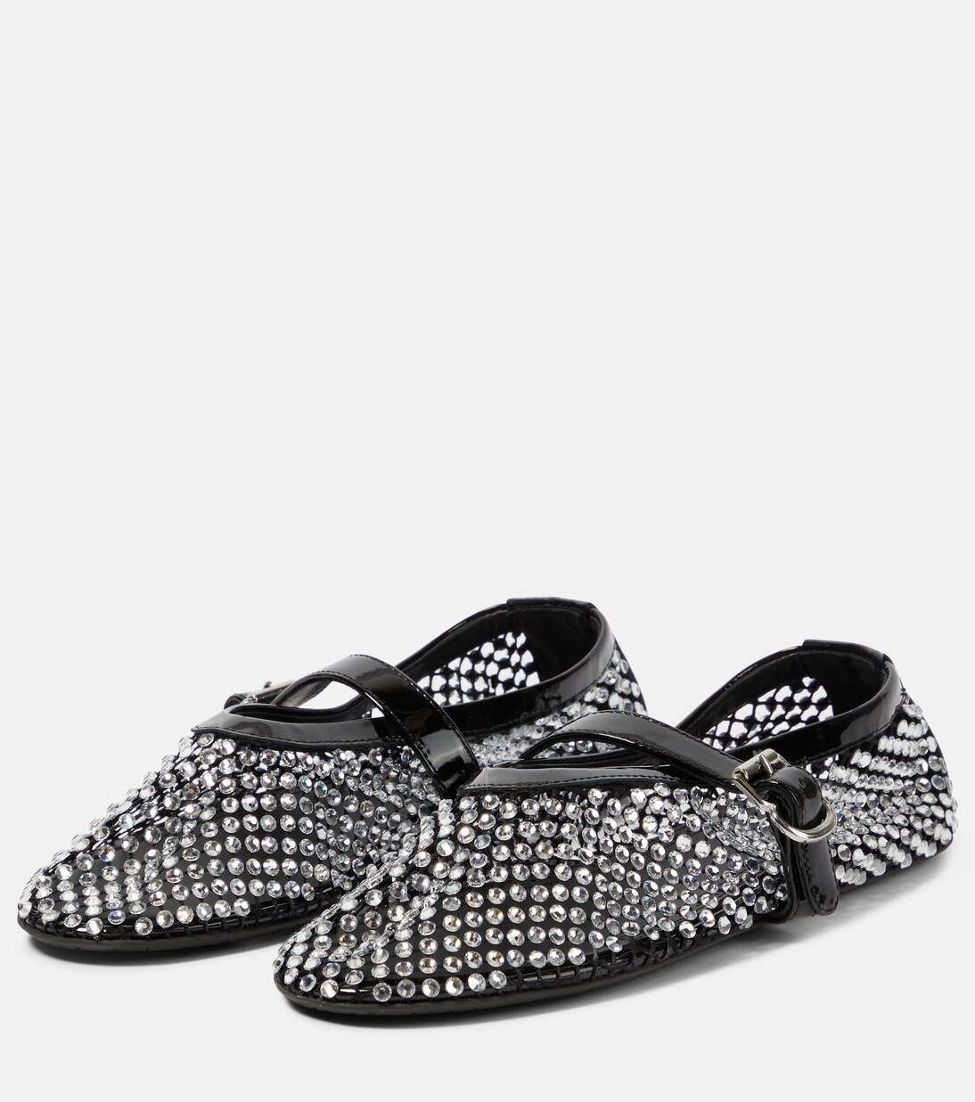 Embellished fishnet ballet flats | Alaïa
