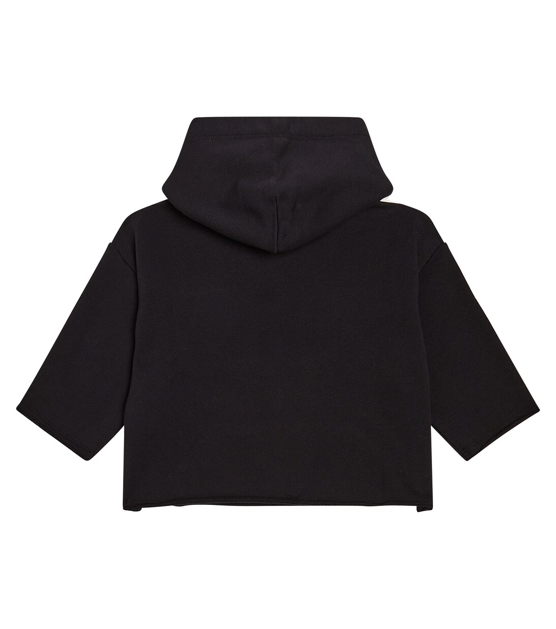 Cropped cotton jersey hoodie | MM6 Maison Margiela Kids