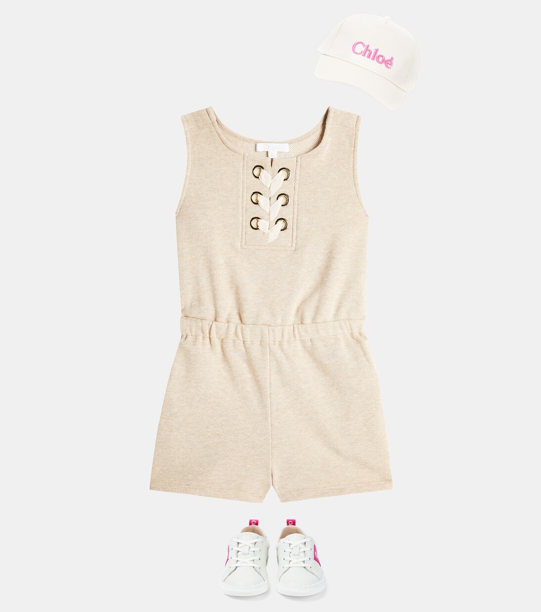 Cotton fleece playsuit | Chloé Kids