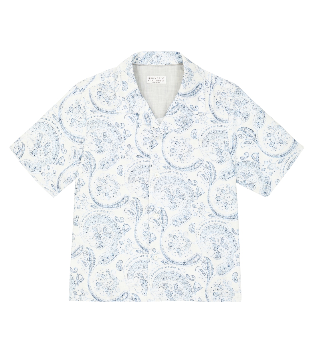 Camicia in cotone con stampa | Brunello Cucinelli Kids
