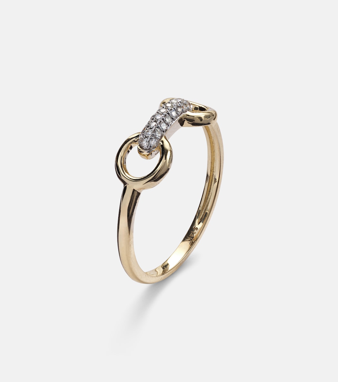 Ring Bridle aus 14kt Gelbgold mit Diamanten | Stone and Strand