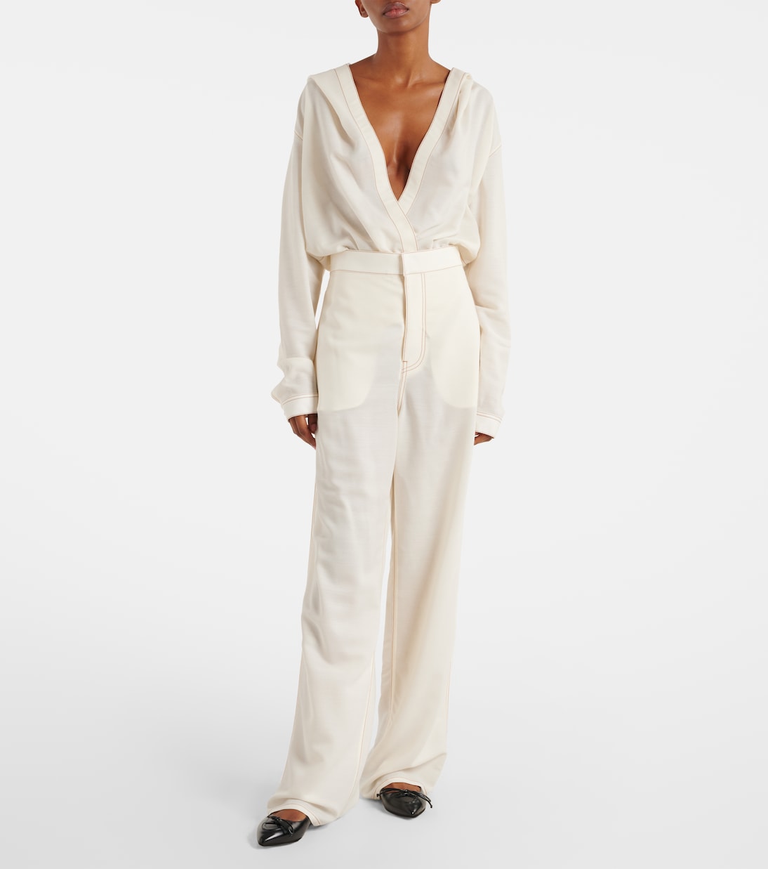 Body con capucha de mezcla de lana | Alaïa