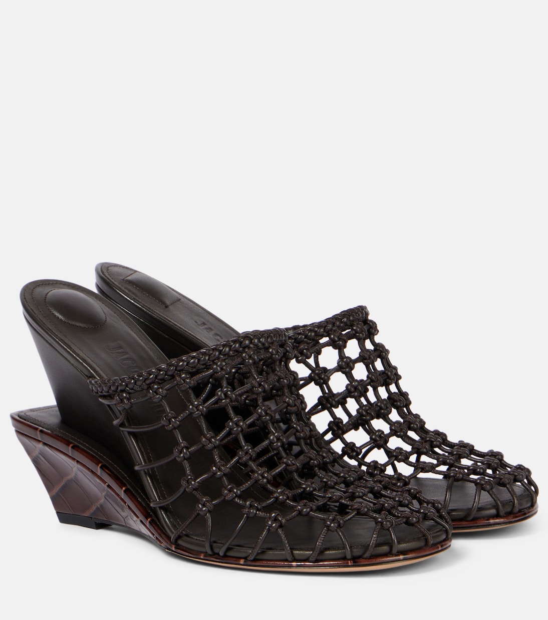 Wedge-Mules Double 110 aus Leder | Jacquemus