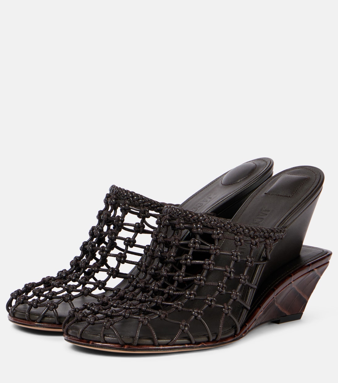 Wedge-Mules Double 110 aus Leder | Jacquemus