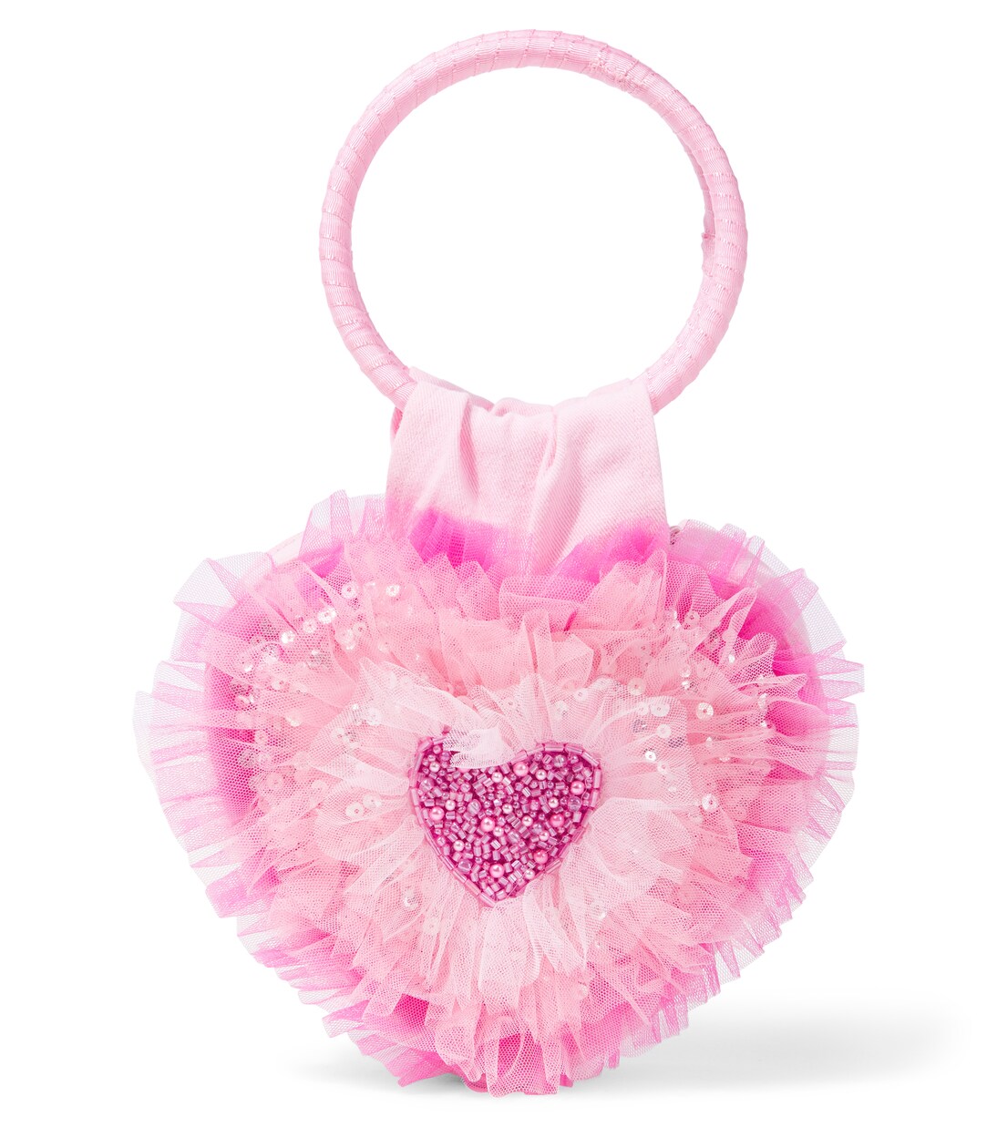 Heartburst ruffled tulle shoulder bag | Tutu Du Monde