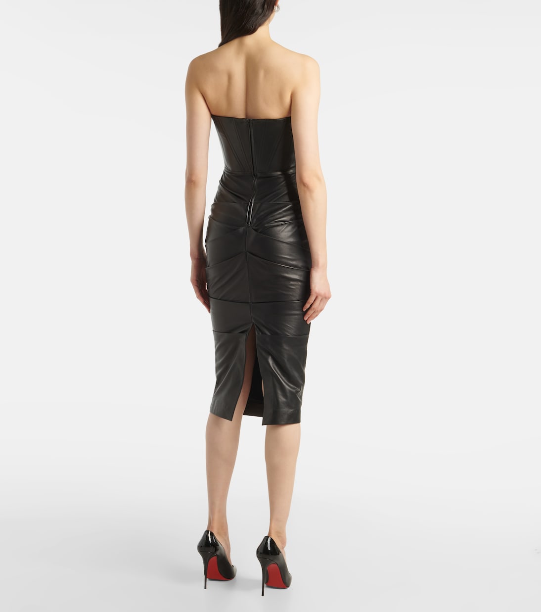 Abito midi in pelle | Alex Perry