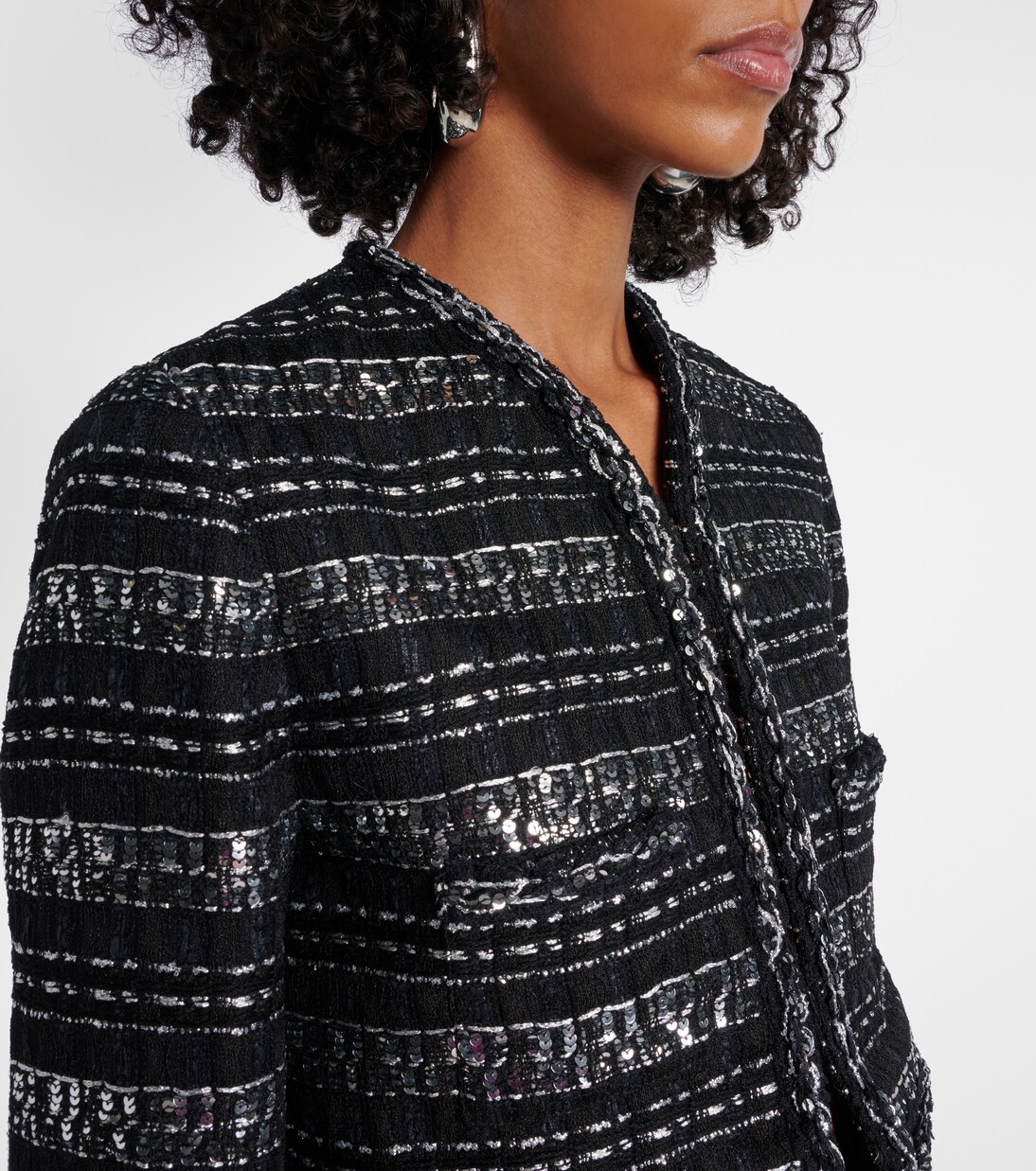 Cropped-Jacke aus Lamé | Giambattista Valli