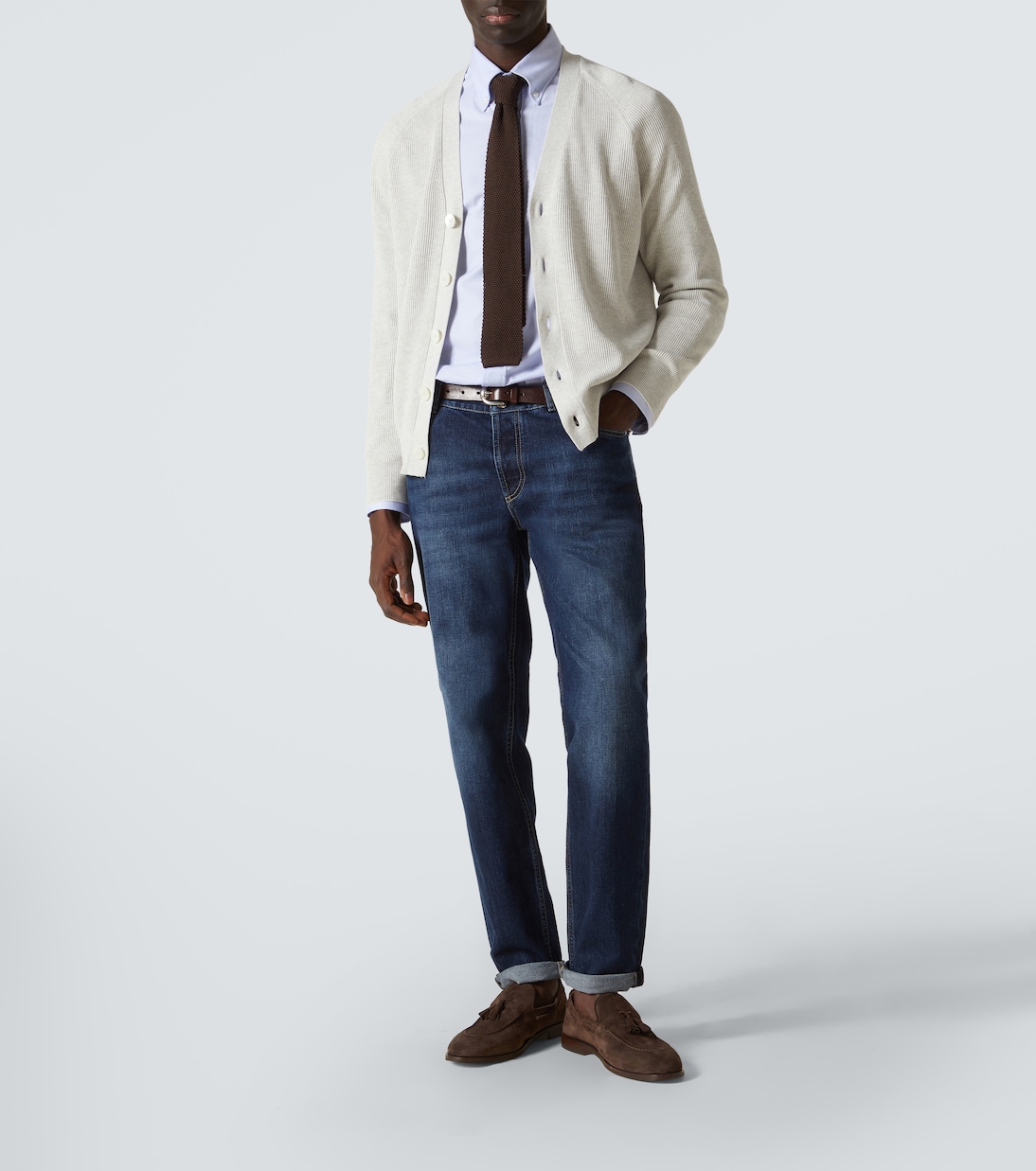 Cardigan in maglia di cotone | Brunello Cucinelli