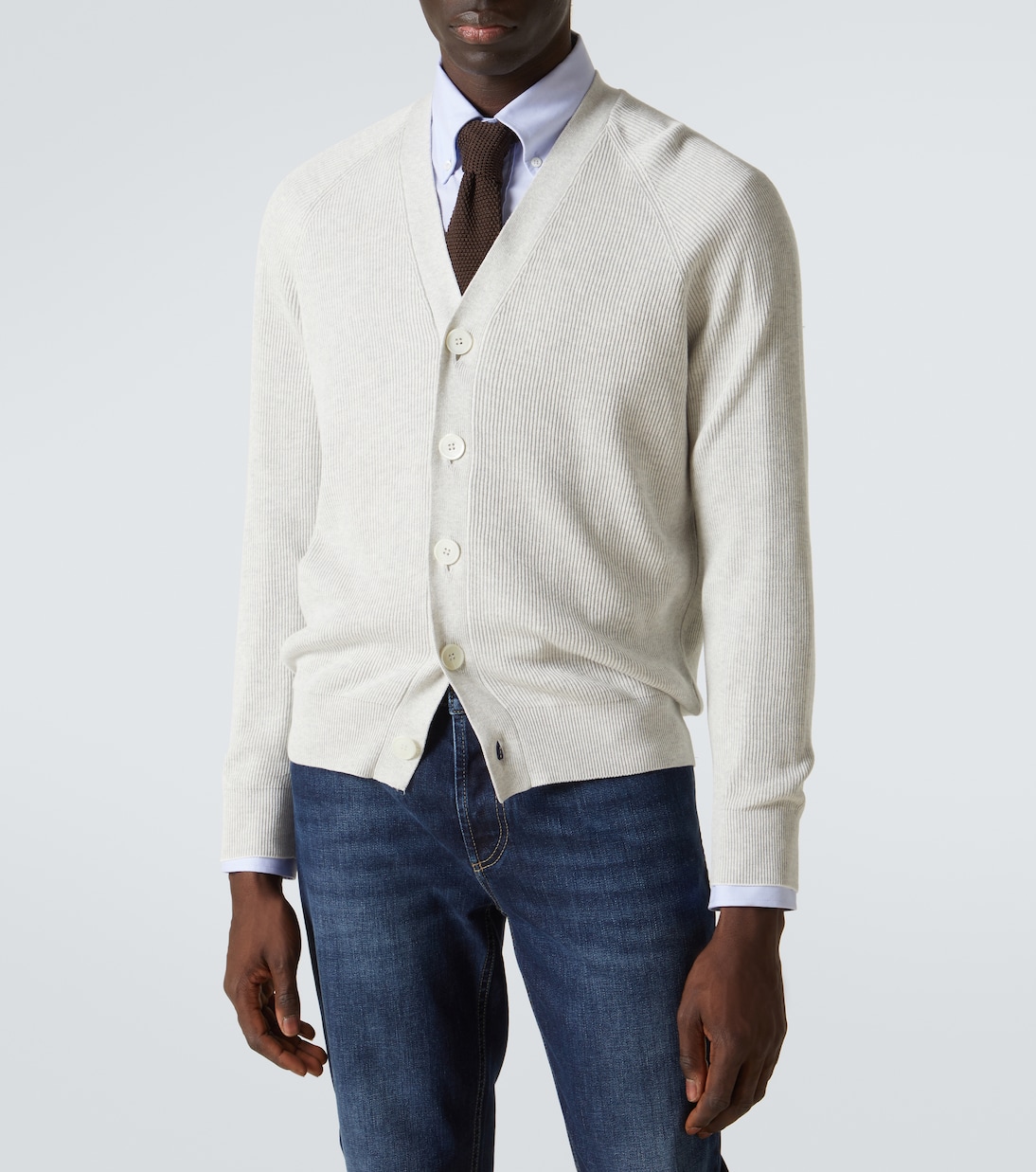 Cardigan in maglia di cotone | Brunello Cucinelli