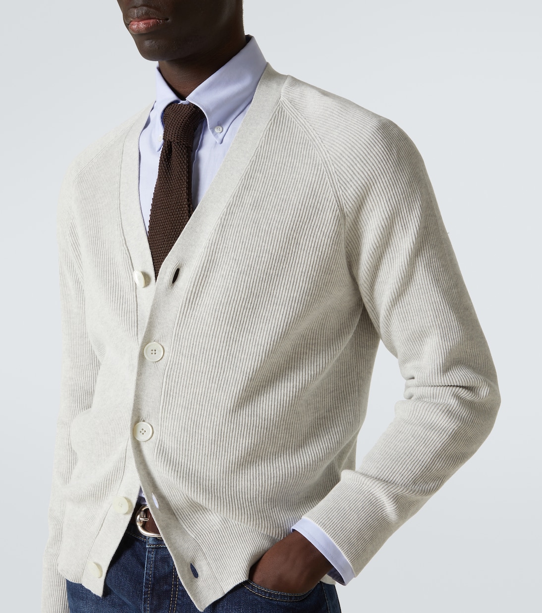 Cardigan in maglia di cotone | Brunello Cucinelli
