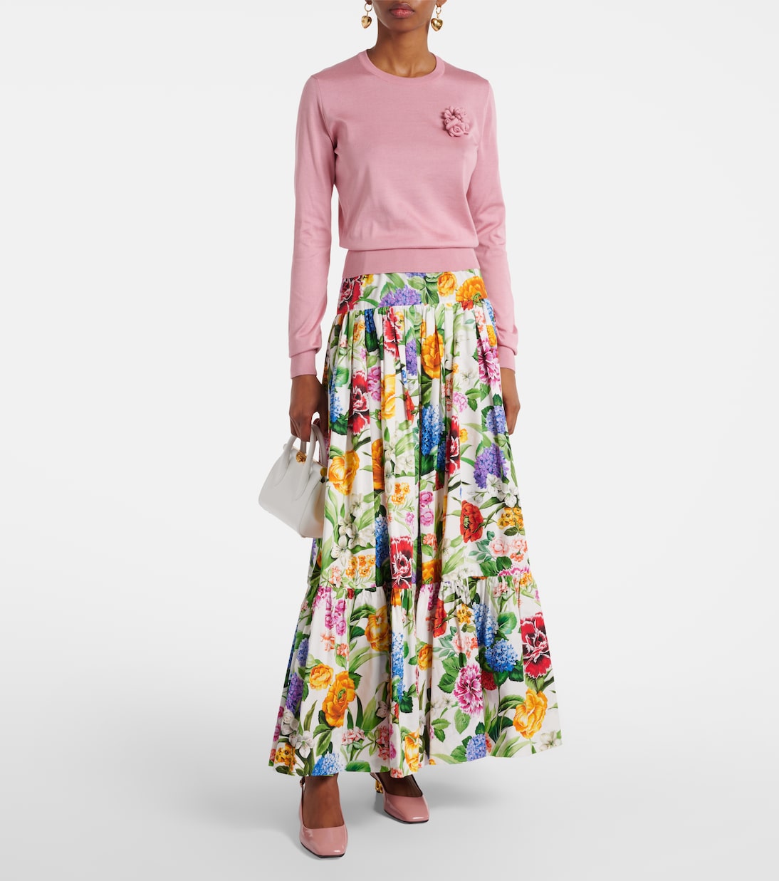 Floral-appliqué sweater | Dolce&Gabbana