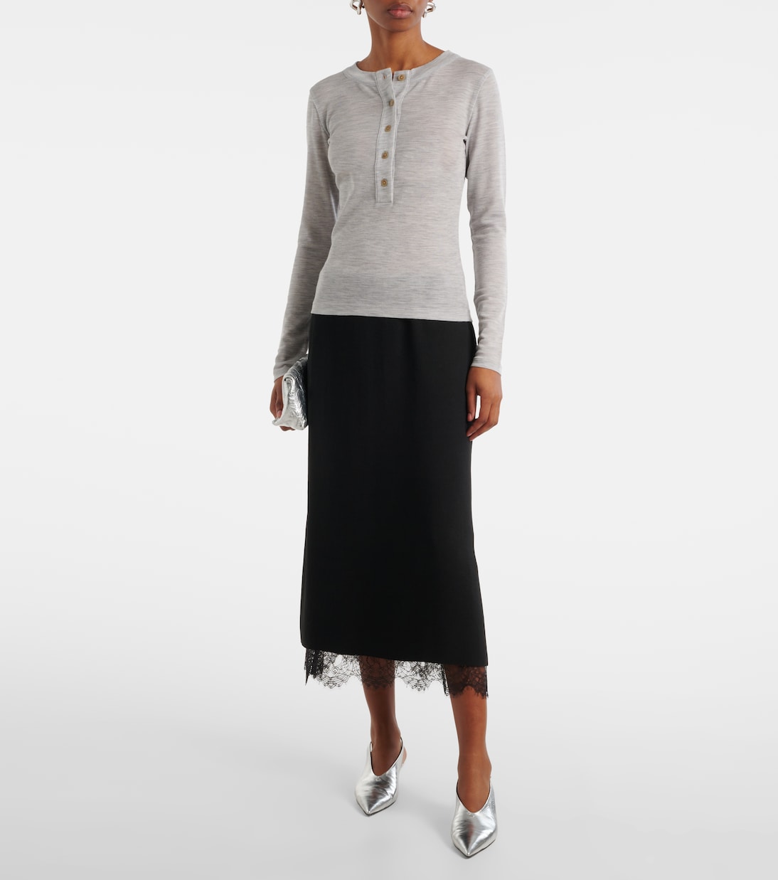 Henley-Top aus Wolle | Vince