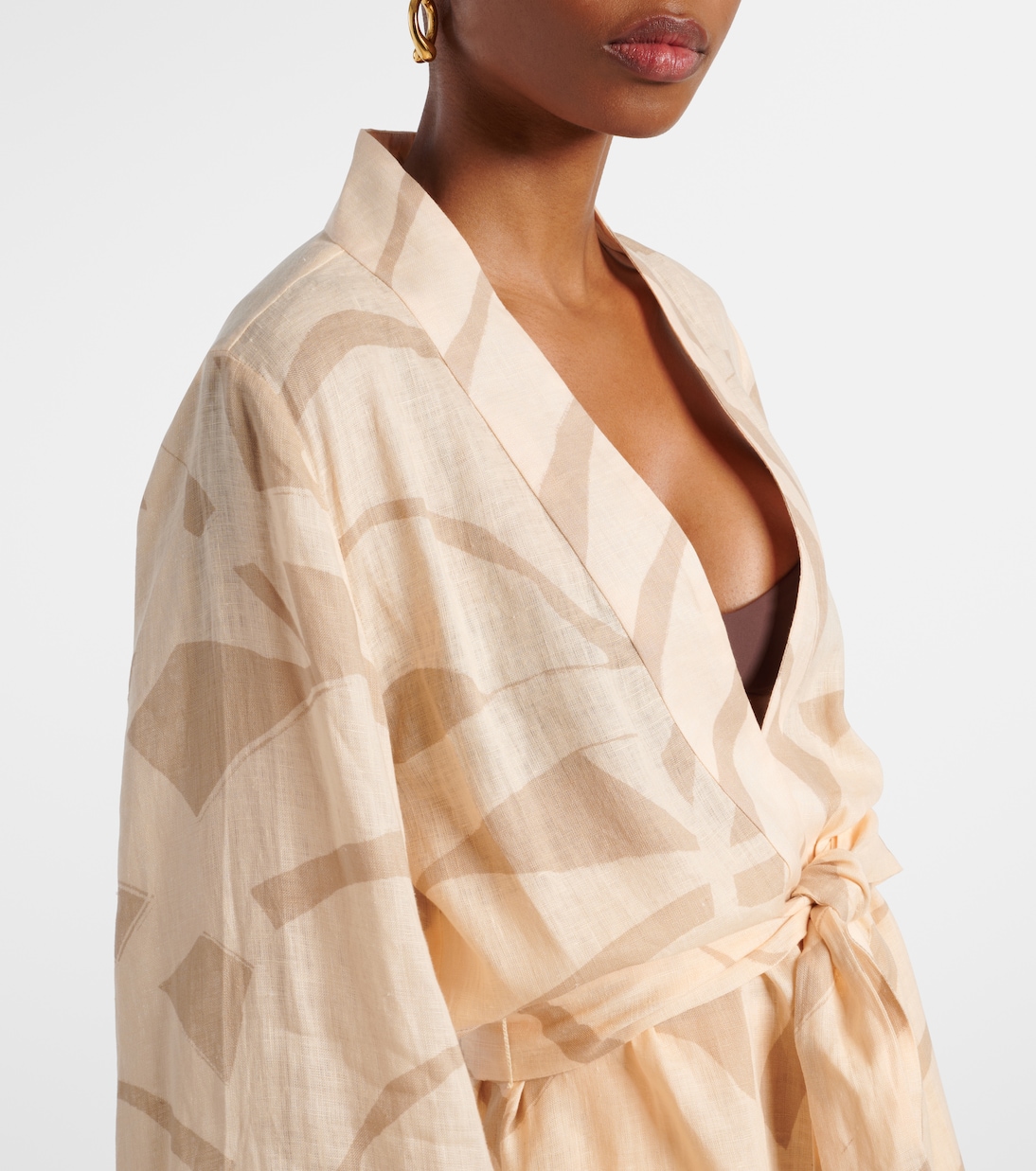 Bedrucktes Cover-up aus Leinen | Johanna Ortiz