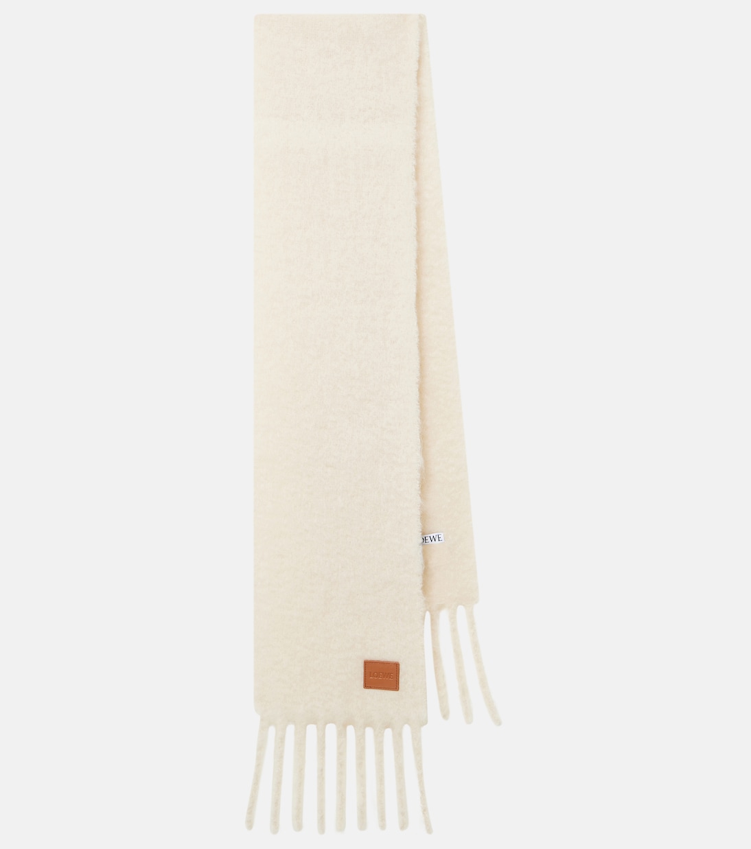 Fringed mohair and wool-blend scarf | Loewe