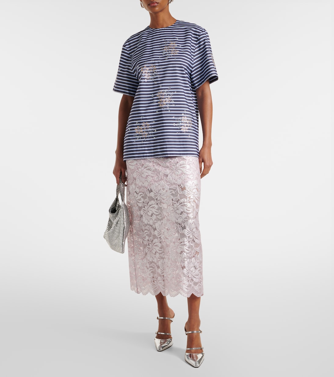 Midirock aus Spitze | Rabanne