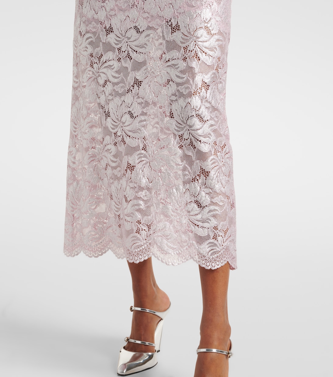 Midirock aus Spitze | Rabanne