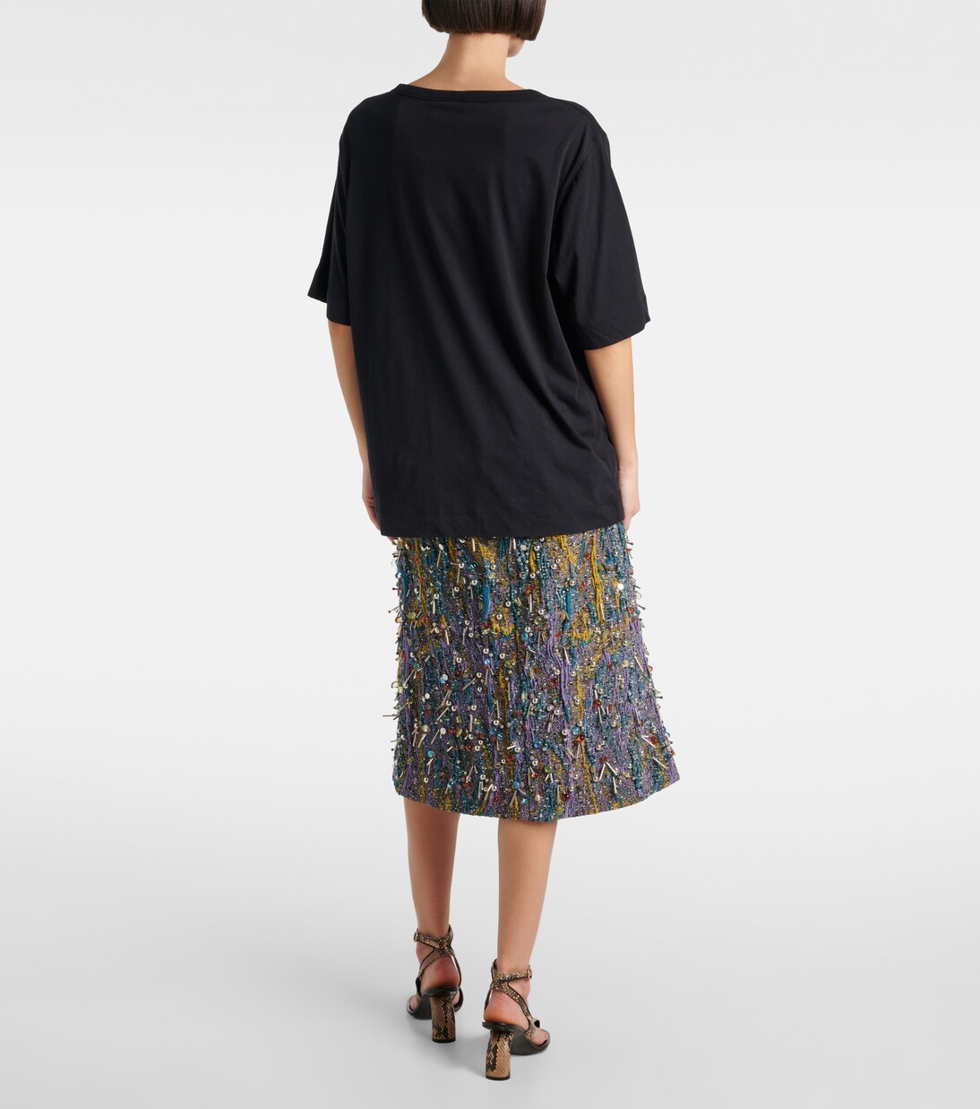 Camiseta en jersey de algodón oversized | Dries Van Noten