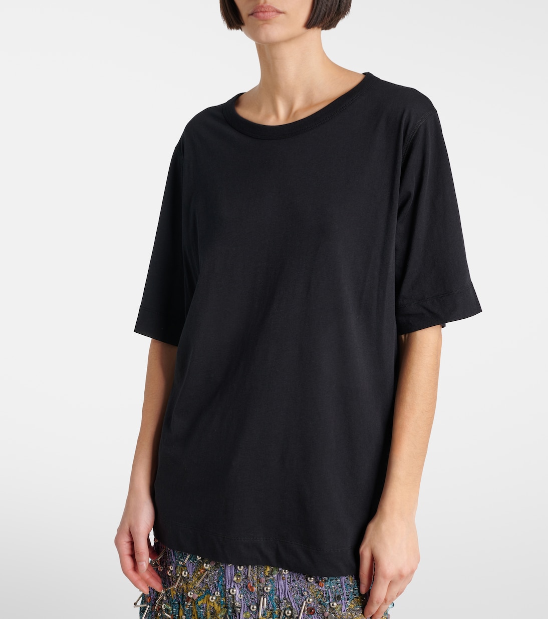 Camiseta en jersey de algodón oversized | Dries Van Noten