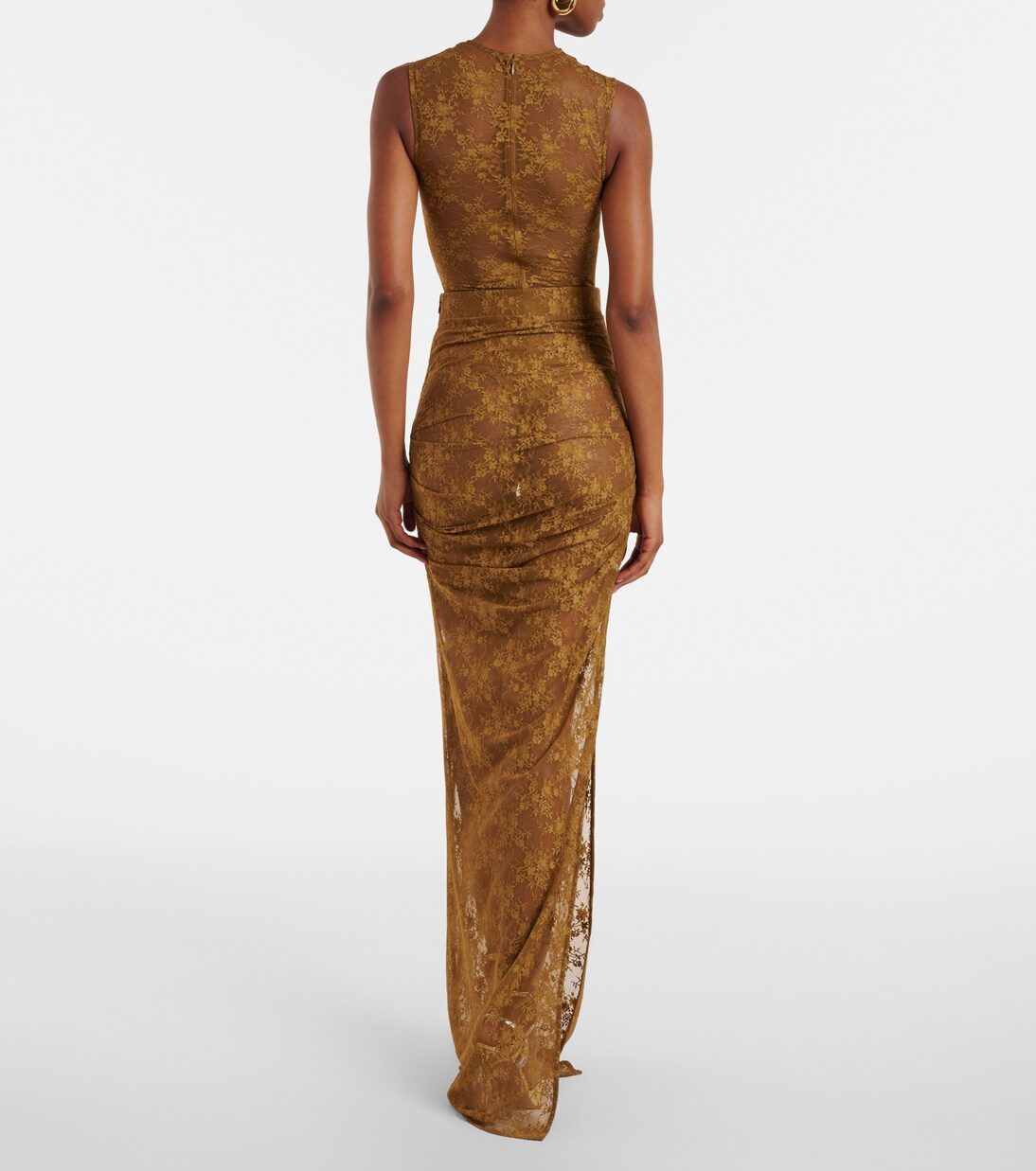 Jupe en dentelle à fleurs | Alex Perry