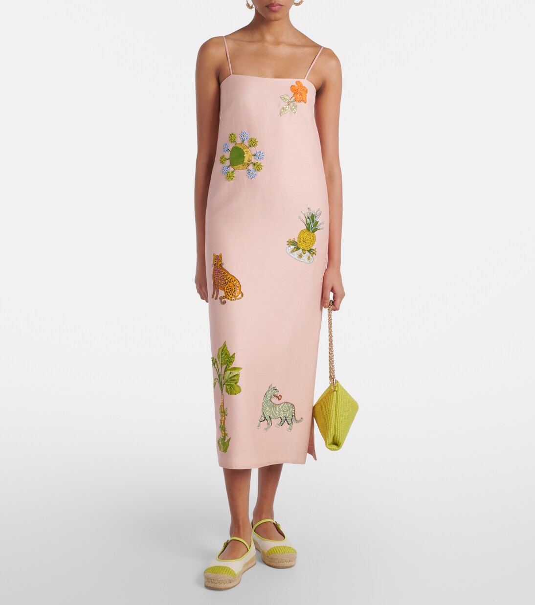 Aciel leather-trimmed canvas espadrilles | Jimmy Choo