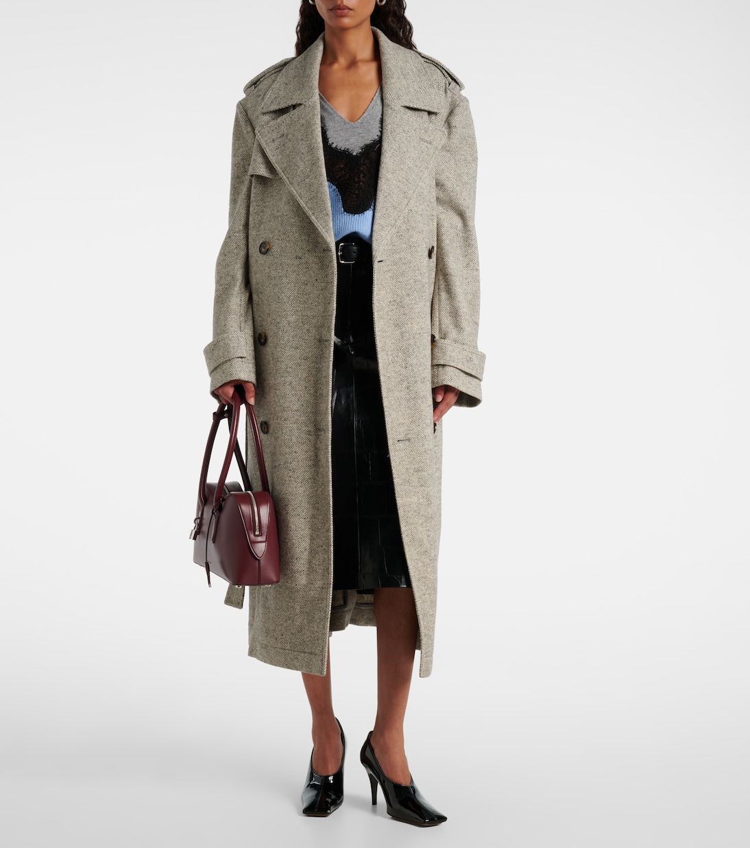 Trenchcoat aus Wolle und Seide | Stella McCartney