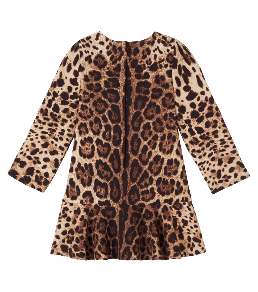 Bedrucktes Kleid aus Woll-Crêpe | Dolce&Gabbana Kids