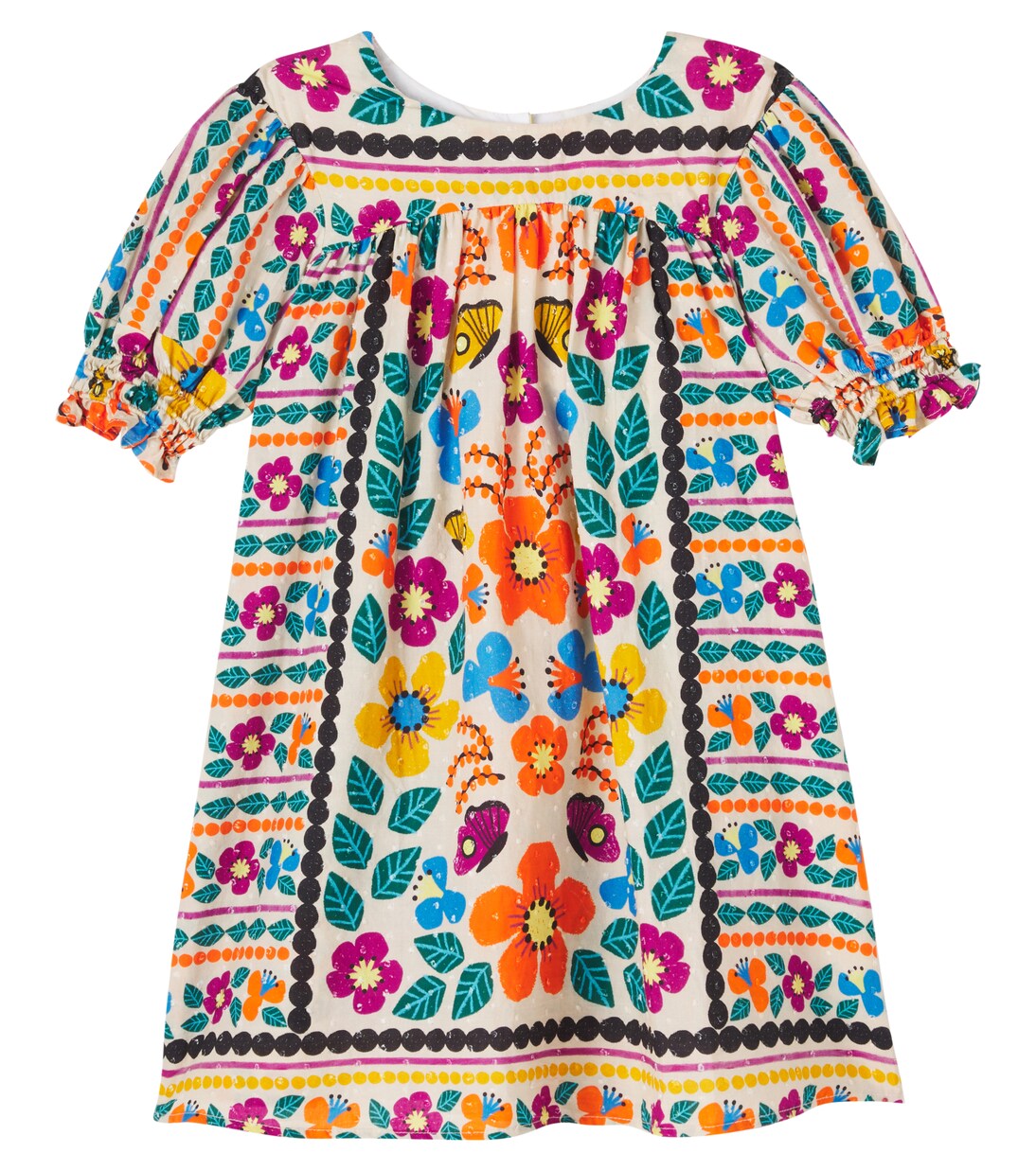 Lenço Florada printed cotton dress | Fábula