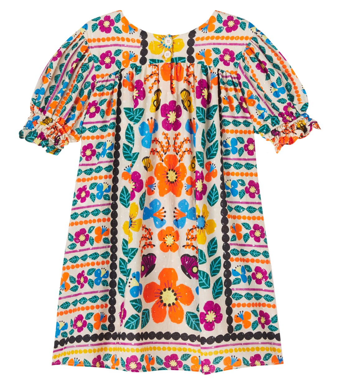 Lenço Florada printed cotton dress | Fábula