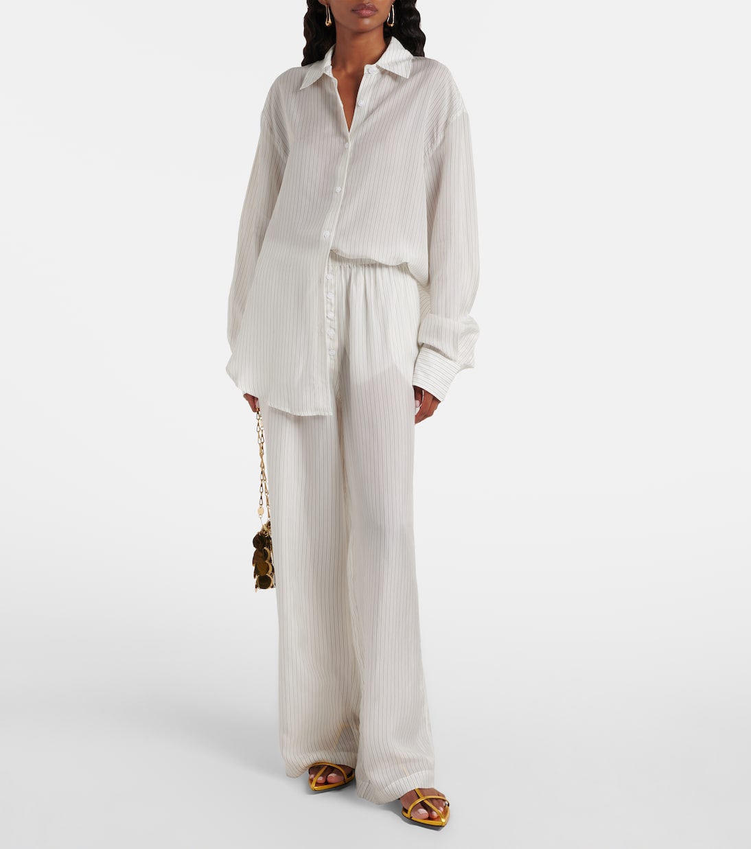 Peri sheer striped shirt | The Frankie Shop