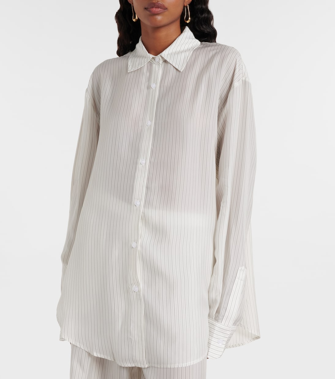 Peri sheer striped shirt | The Frankie Shop