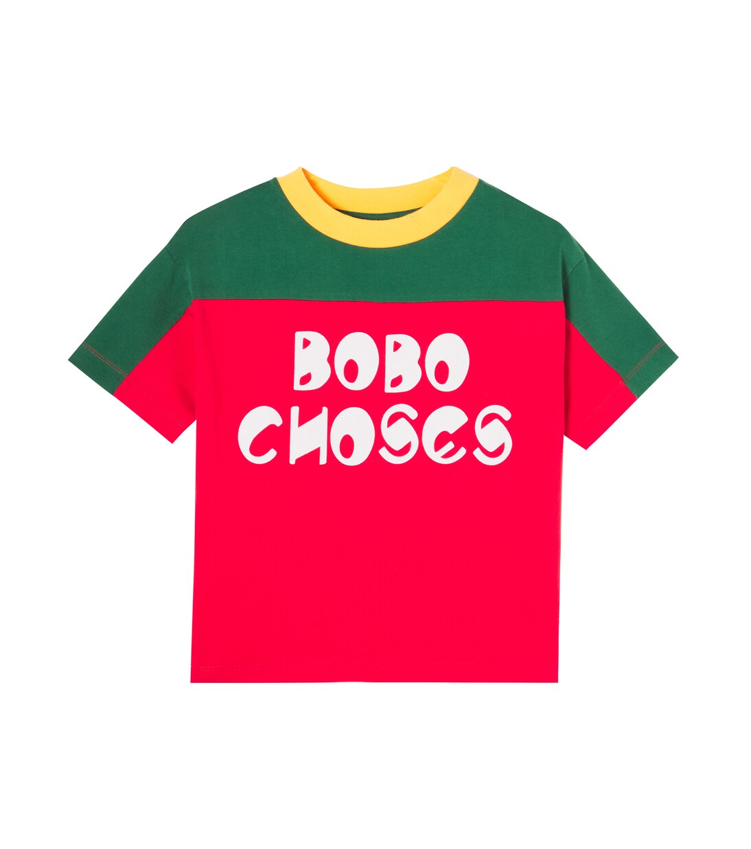 Logo colorblocked cotton T-shirt | Bobo Choses