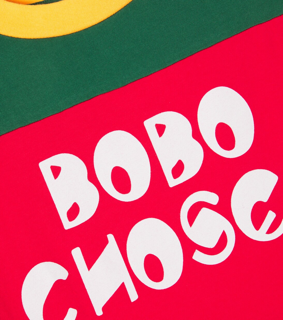Logo colorblocked cotton T-shirt | Bobo Choses