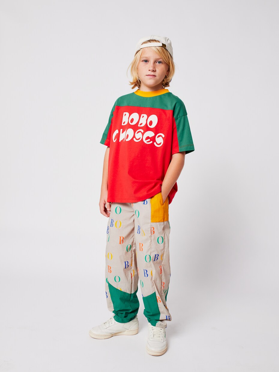 Logo colorblocked cotton T-shirt | Bobo Choses