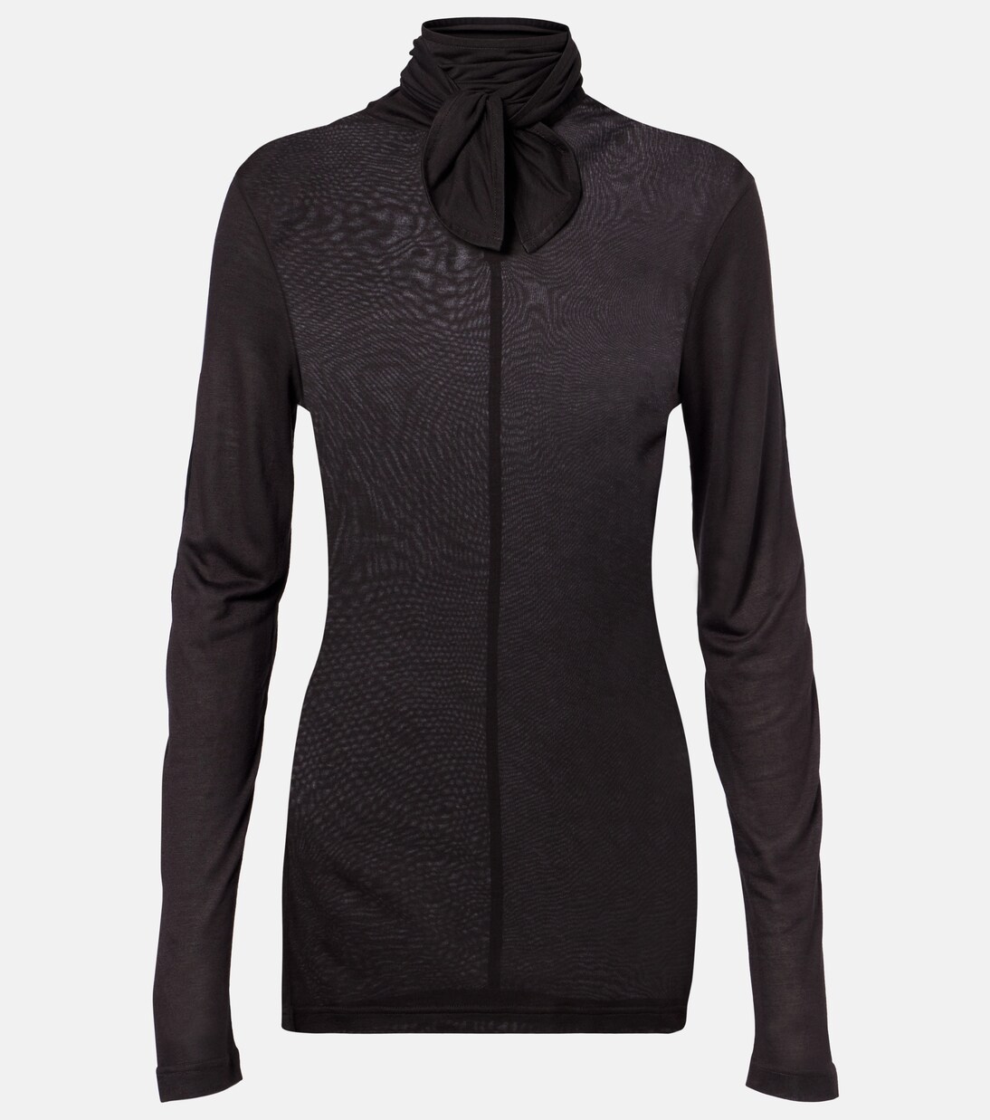 Tie-neck jersey top | Lemaire