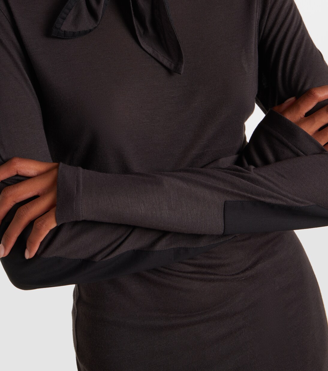 Tie-neck jersey top | Lemaire