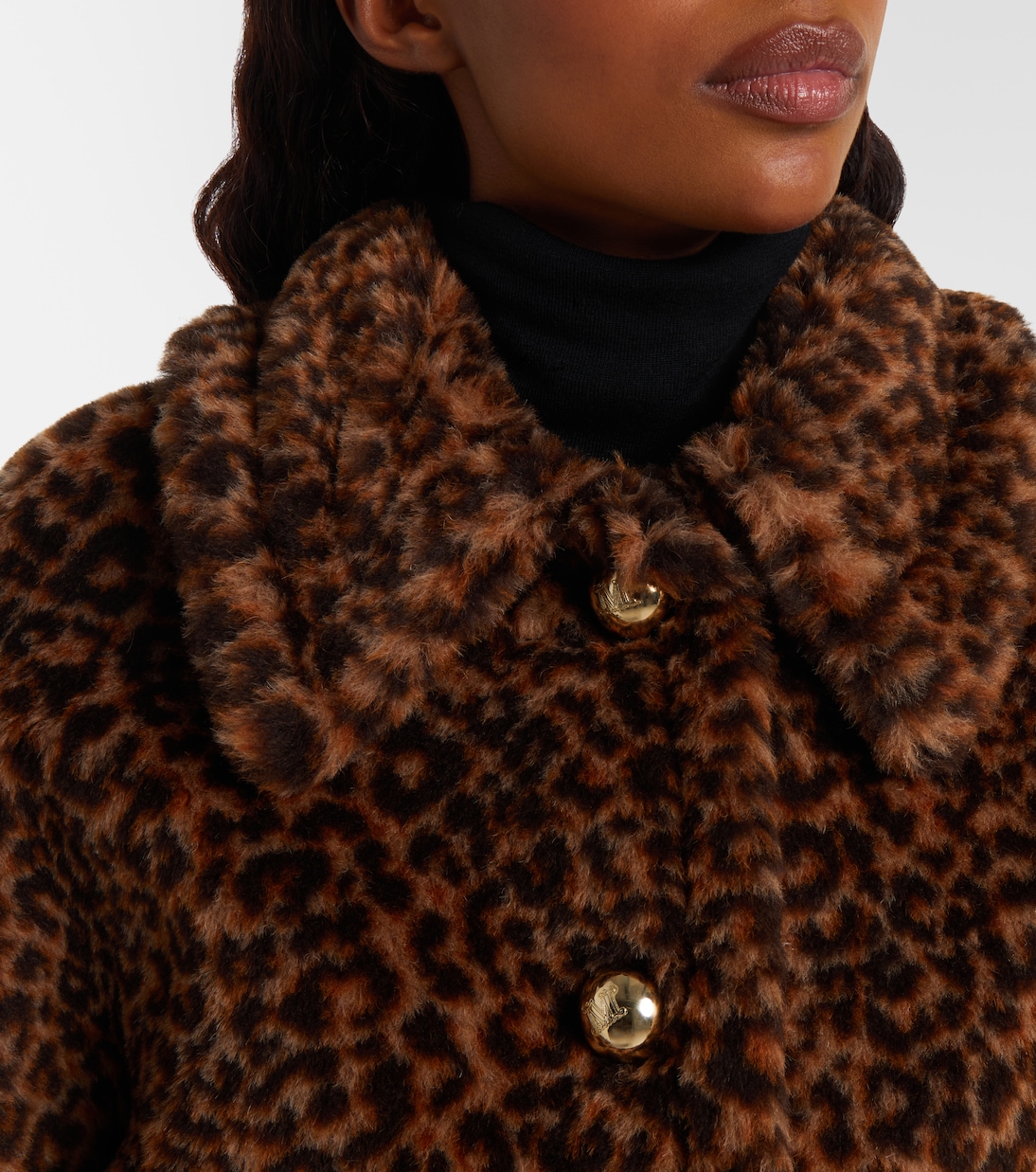 Leopard-printed alpaca, wool, and silk cape | Max Mara