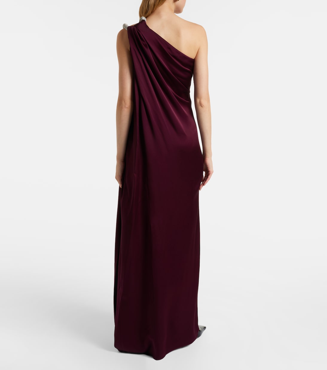 Abito lungo monospalla in raso  | Stella McCartney