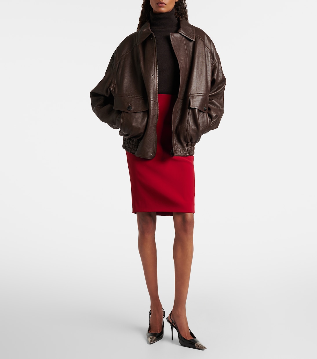 Bleistiftrock aus Satin | Saint Laurent