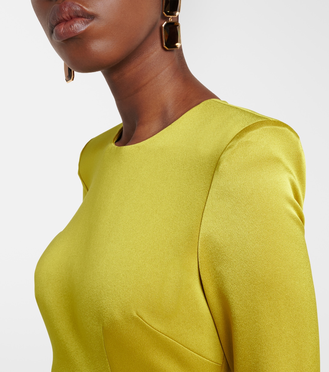 Draped sash satin crêpe gown | Alex Perry