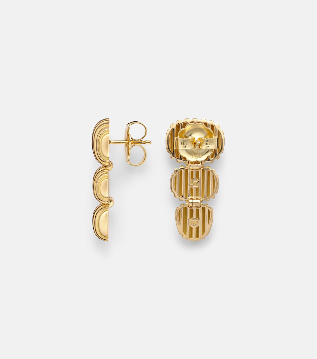 Boucles d’oreilles Isla Oval Taper en or 18 ct | Pamela Zamore