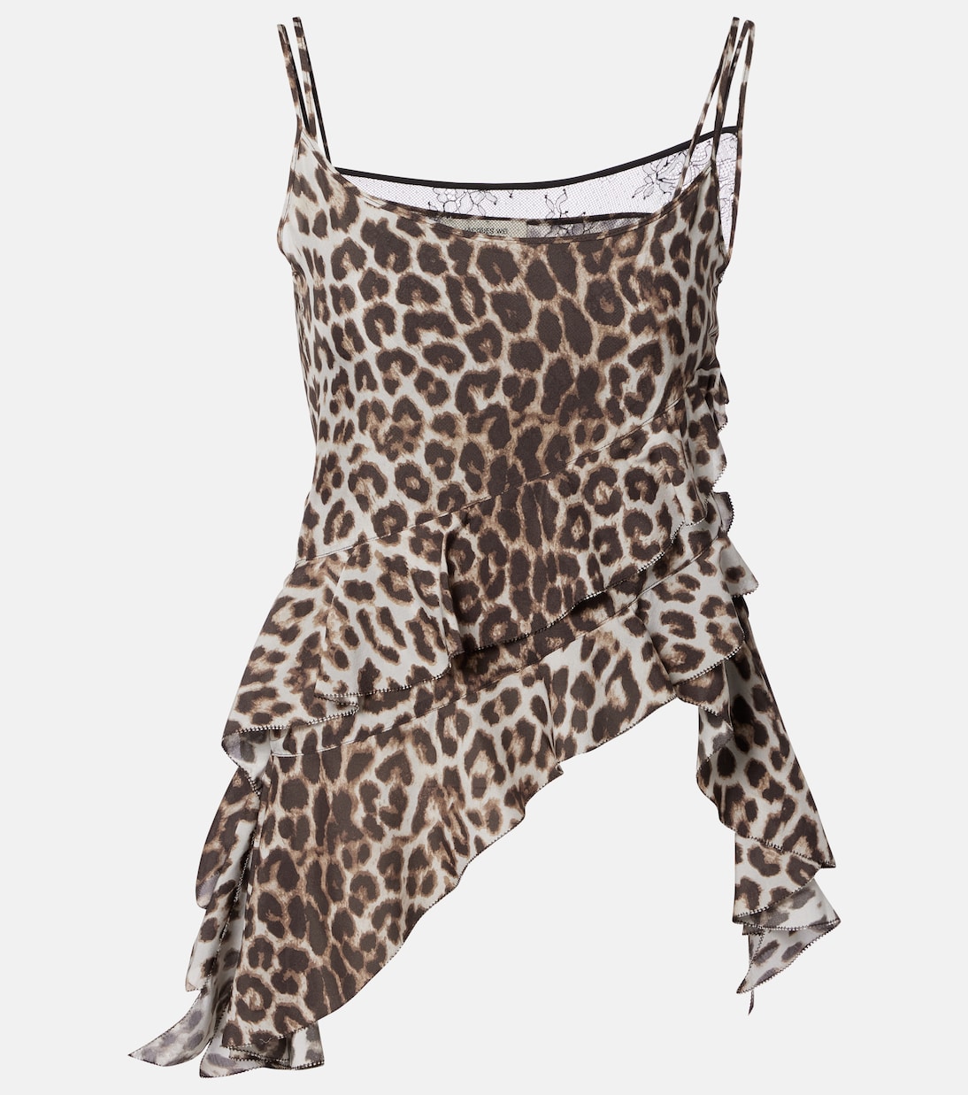 Leopard-print ruffled silk camisole | Jacques Wei