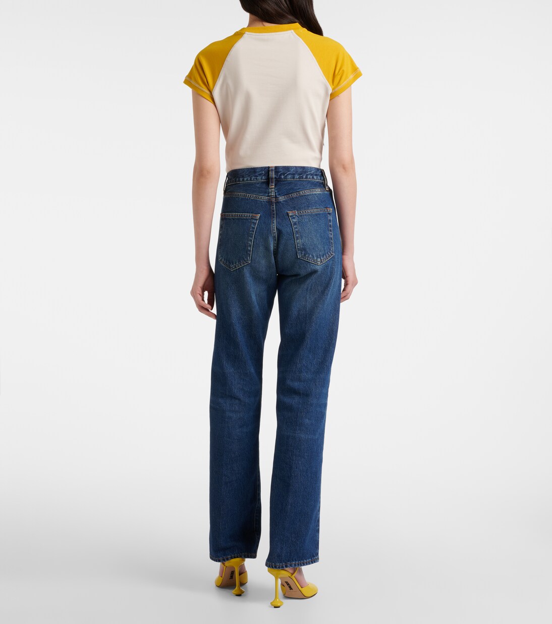 Jean droit Vertical à taille haute | Frame