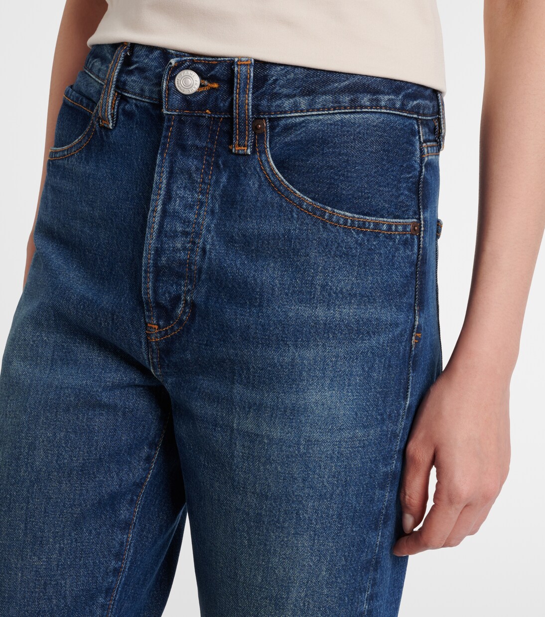 Jean droit Vertical à taille haute | Frame